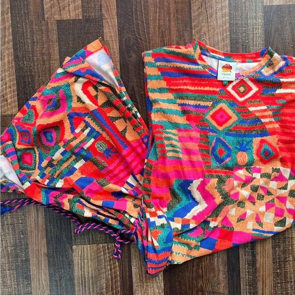 Farm Rio! Colorful Geometric Pattern Dress - Picture 3 of 4